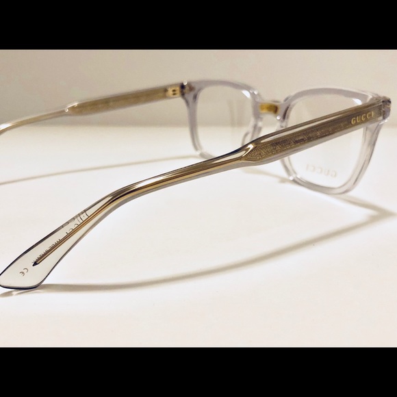 Gucci Eyeglasses Transparent Crystal, Gold 50mm - Picture 7 of 8